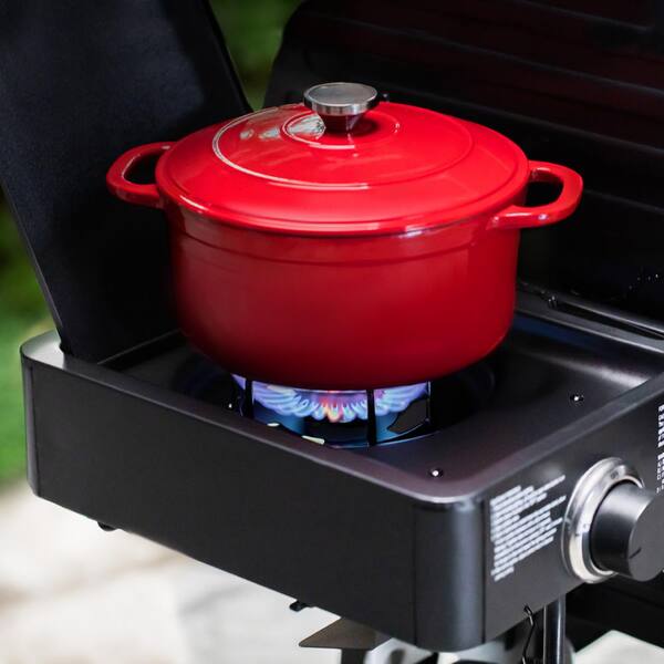 Double Play 1,260 sq., in. 3-Burner Gas and Charcoal Grill in Black