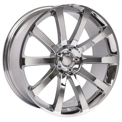 20x9 Wheel Fits Dodge, Chrysler - 300 SRT Style Chrome Rim, Hollander 2253 Fits select: 2005-2006 CHRYSLER 300C, 2006-2022 DODGE CHARGER