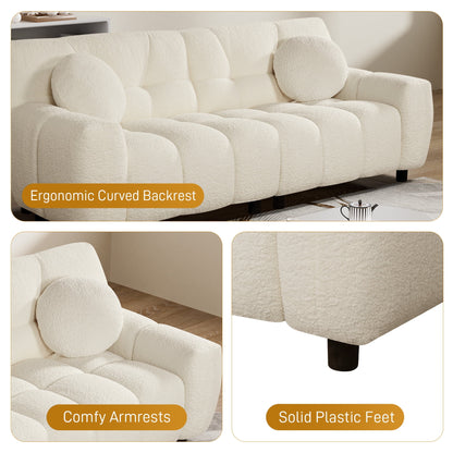 Rophefx 2-Seat Corduroy Deep Seat Cloud Sofa Couch for Living Room, Bedroom