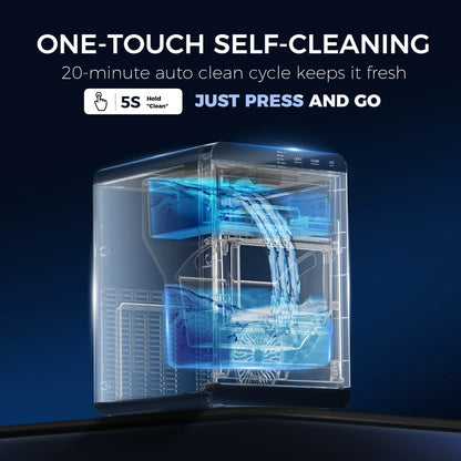Simzlife Nugget Ice Maker Countertop, 44.9lbs per Day Chewable Pebble Nugget Ice Machine with Touch Screen for Home, Kitchen, Office, Stainless Steel, Black