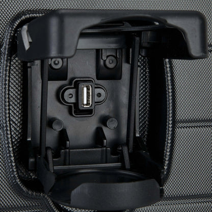 Wrangler 3 Piece Luggage Set with Cup Holder and USB Port, Olive Green
