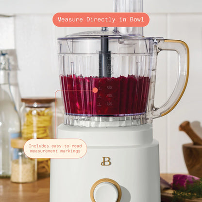 Beautiful 10-Cup Food Processor with Accessories, White Icing by Drew Barrymore