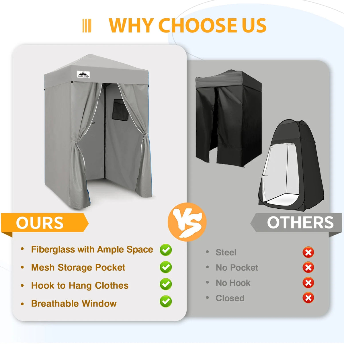 EAGLE PEAK Flex Ultra Compact 4 ft x 4 ft Pop-up Changing Room Canopy, Portable Privacy Cabana