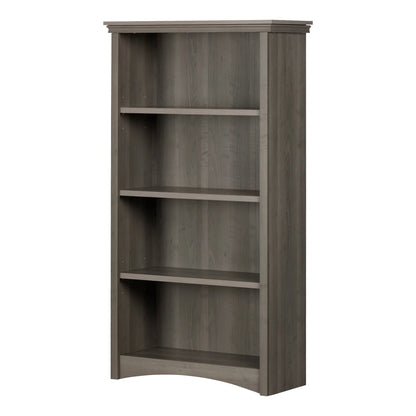 Gascony 4-Shelf Bookcase-Rubbed Black-South Shore