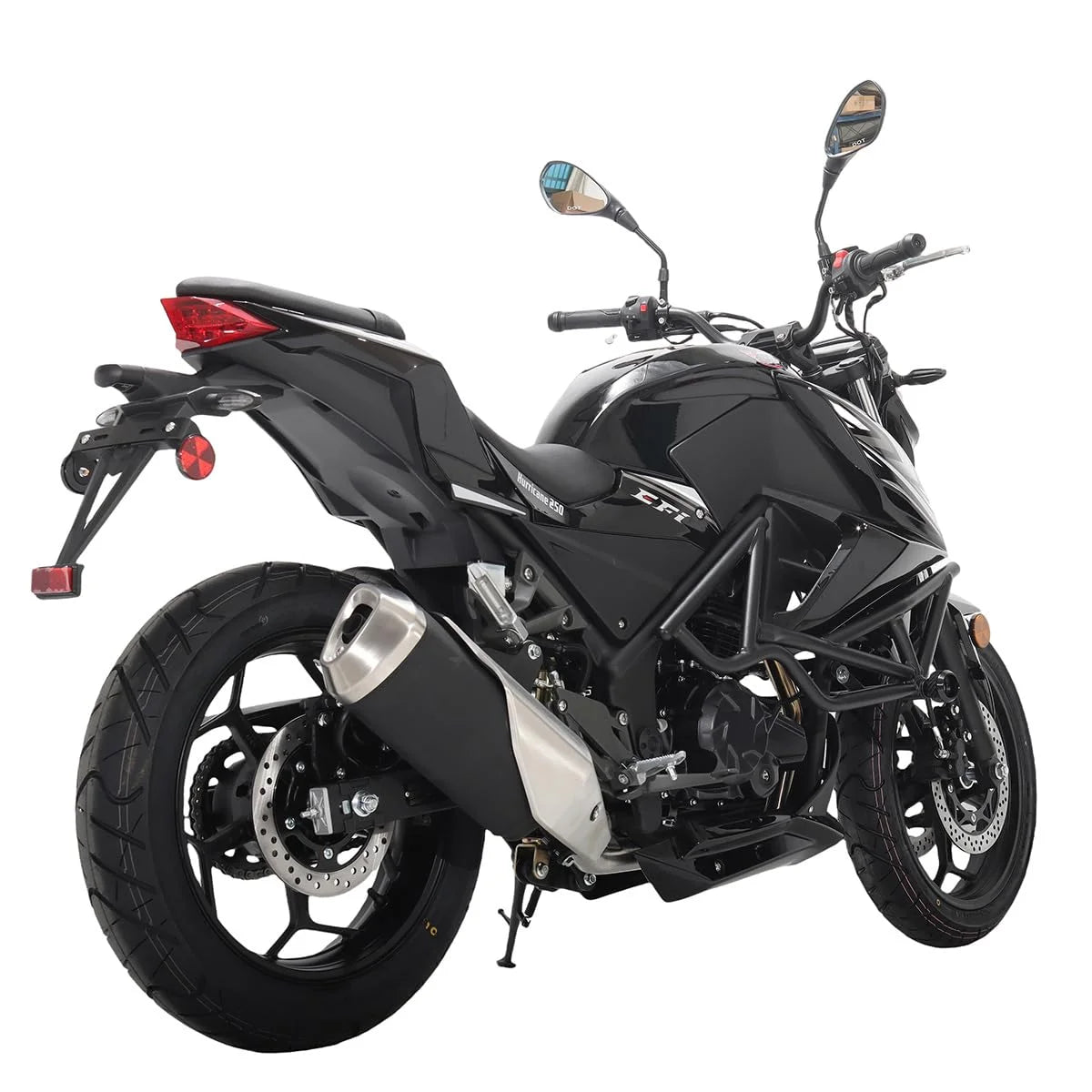 X-Pro Hurricane 250 Electronic Fuel Injection Gas Motorcycle with 6-Speed Manual Transmission, Electric Start! 17" Wheels! Assembled In Crate!