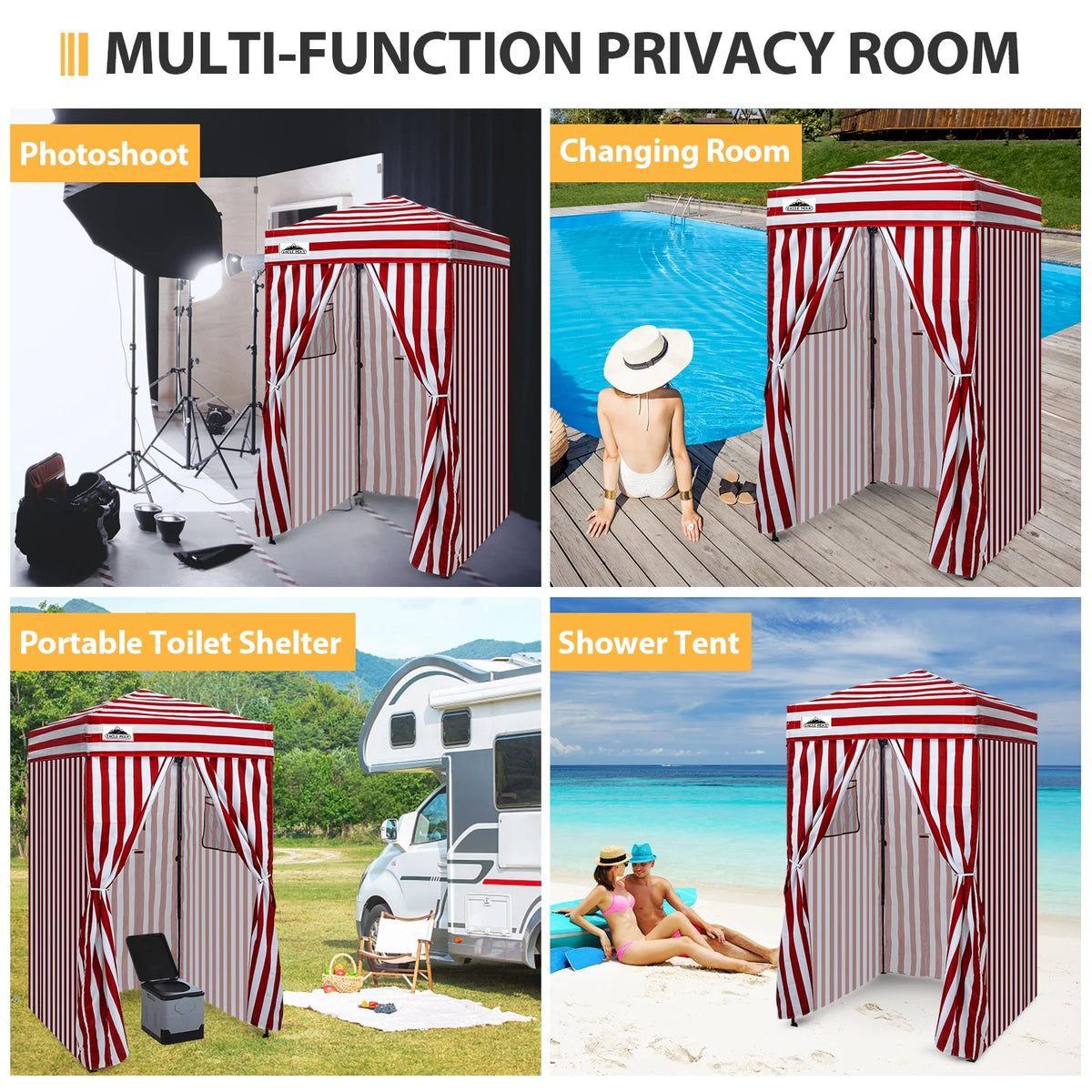 EAGLE PEAK Flex Ultra Compact 4 ft x 4 ft Pop-up Changing Room Canopy, Portable Privacy Cabana