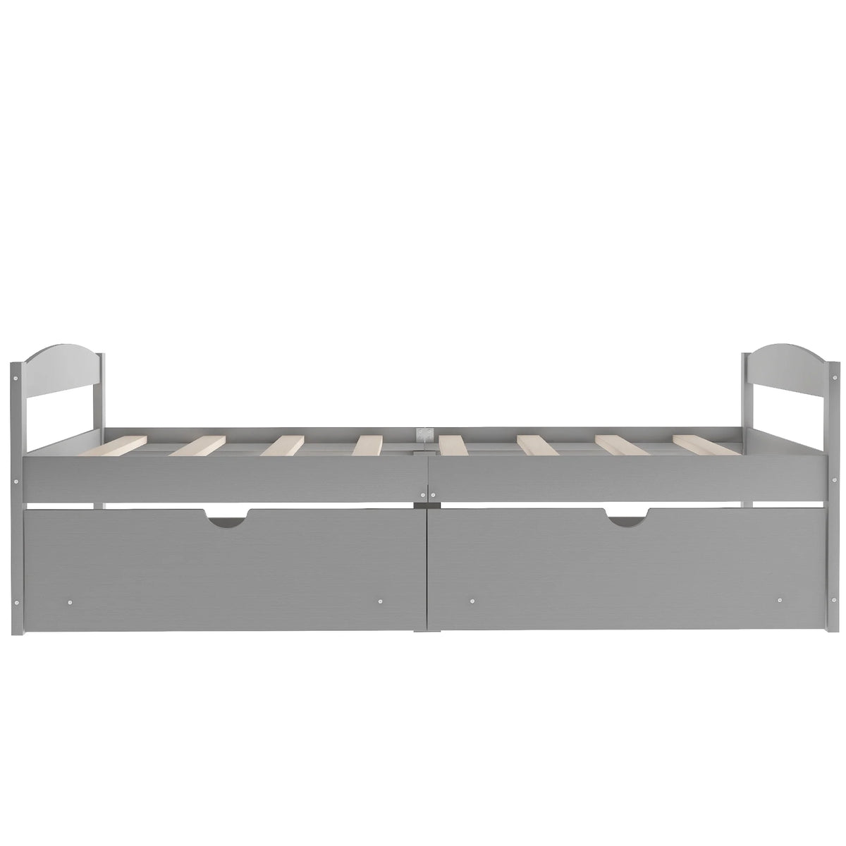 Euroco Twin Size Wooden Daybed with 2 Storage Drawers for Kids Bedroom, Gray