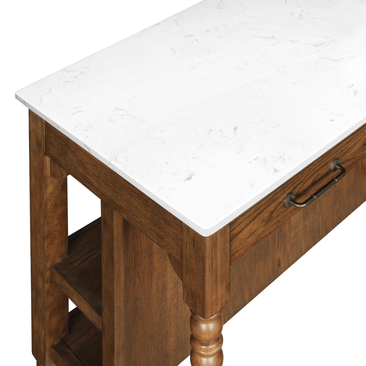 Pioneer Woman Harper Kitchen Island with Drawers, Homestead Brown
