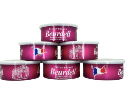 Beurdell Canned French Butter �M?100% Natural Salted Pasteurized Real Butter | Long Shelf Life Emergency Survival Food | Great for Cooking, Baking, RV & Camping | Pull Top Lid | Pack of 24 | France