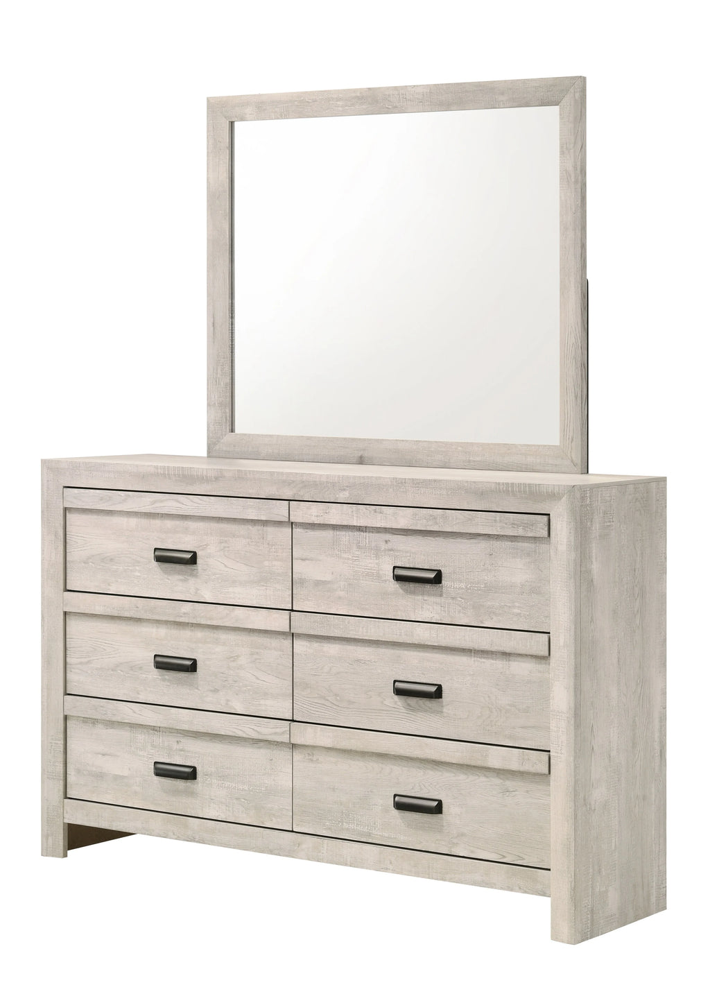 Rustic 5pc Chevron-patterned Gray Finish Bedroom Furniture King Size Bed Set