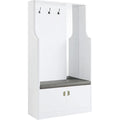 AC01030 - Hall Tree, White High Gloss Finish - Buck II