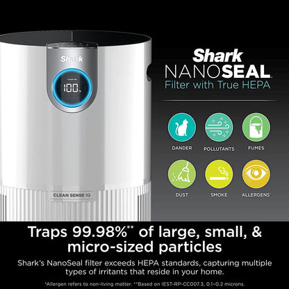 Shark Air Purifier MAX 1000 Sq Ft HEPA Air Purifier, White