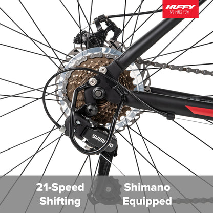 27.5 in. Rangeline Men's Mountain Bikes, Black and Red