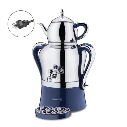 Korkmaz Hanedan Premium Silver 18/10 Cr-Ni Stainless Steel Dishwasher Safe Electric Tea Maker