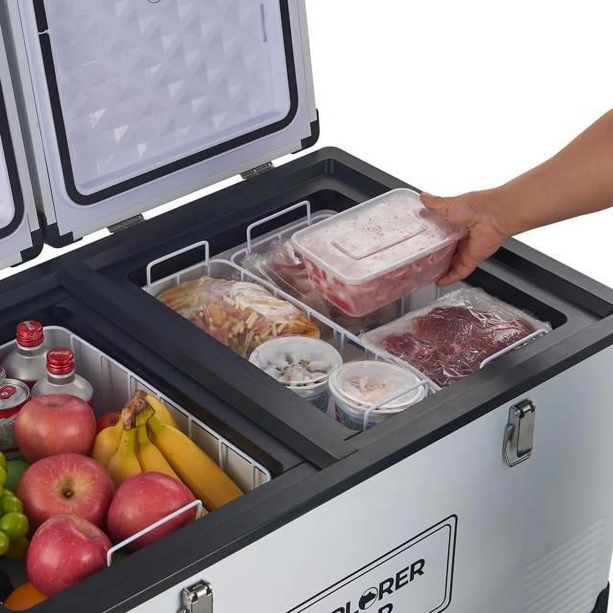 12V Car Fridge 50L 12/24V DC 110-240V AC Portable Freezer Compressor Cooler 0℉-50℉ 3-Year Warranty