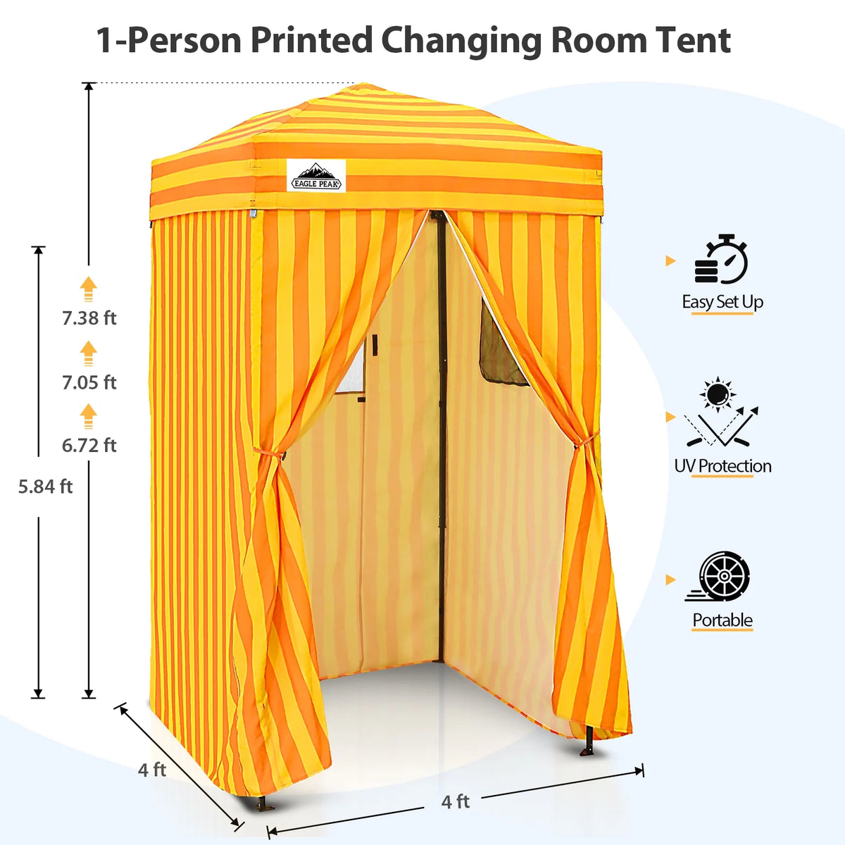 EAGLE PEAK Flex Ultra Compact 4 ft x 4 ft Pop-up Changing Room Canopy, Portable Privacy Cabana