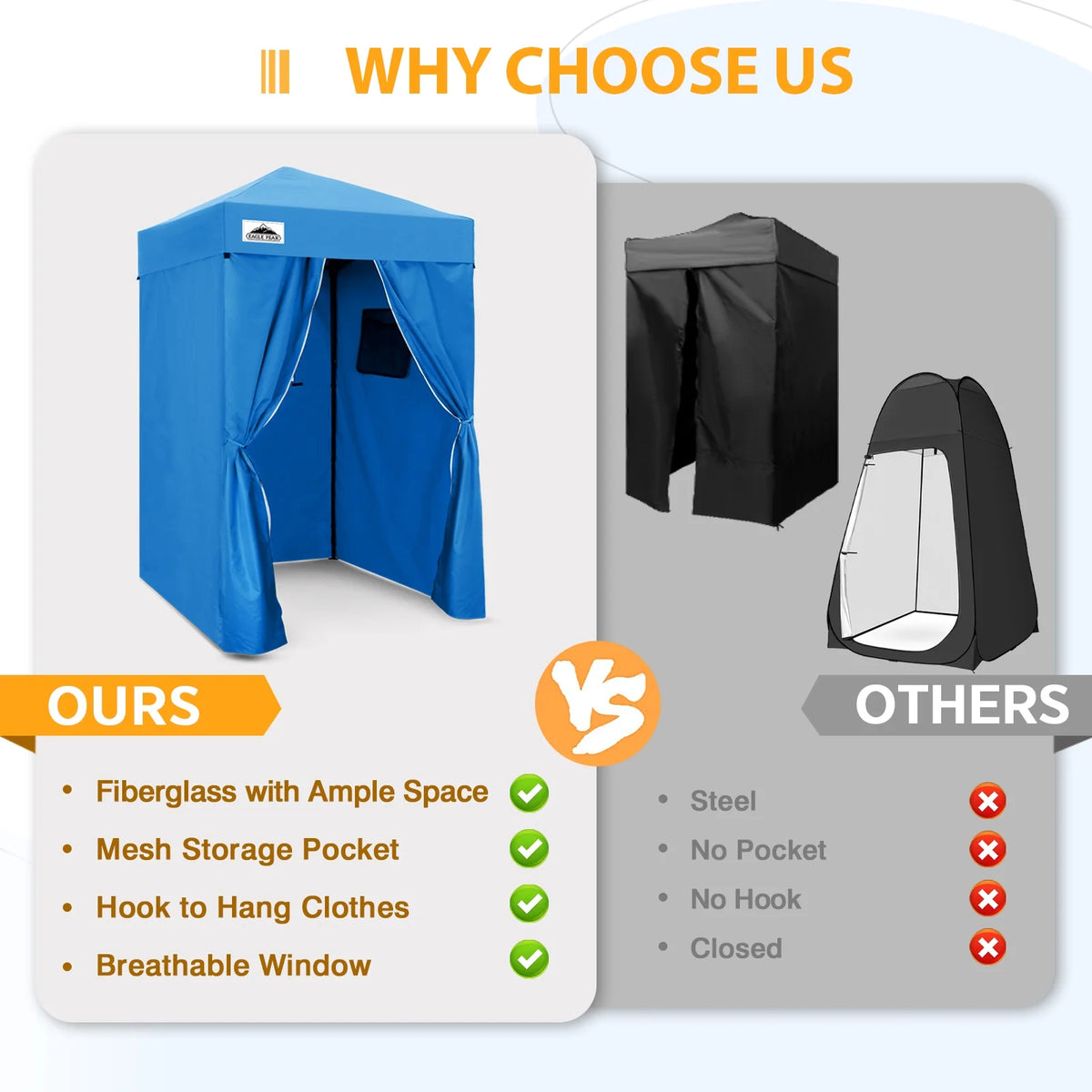 EAGLE PEAK Flex Ultra Compact 4 ft x 4 ft Pop-up Changing Room Canopy, Portable Privacy Cabana
