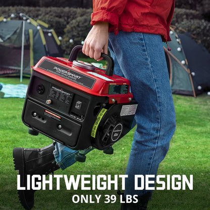 PowerSmart 1200W Portable Generator, Inverter Generator, Gasoline Powered Portable Generator, Low Noise，PS50