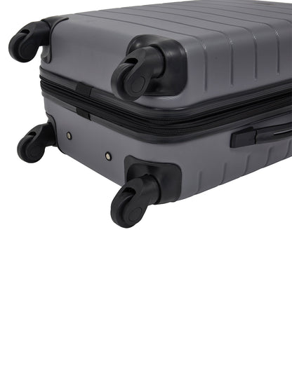 Wrangler 3 Piece Luggage Set with Cup Holder and USB Port, Olive Green