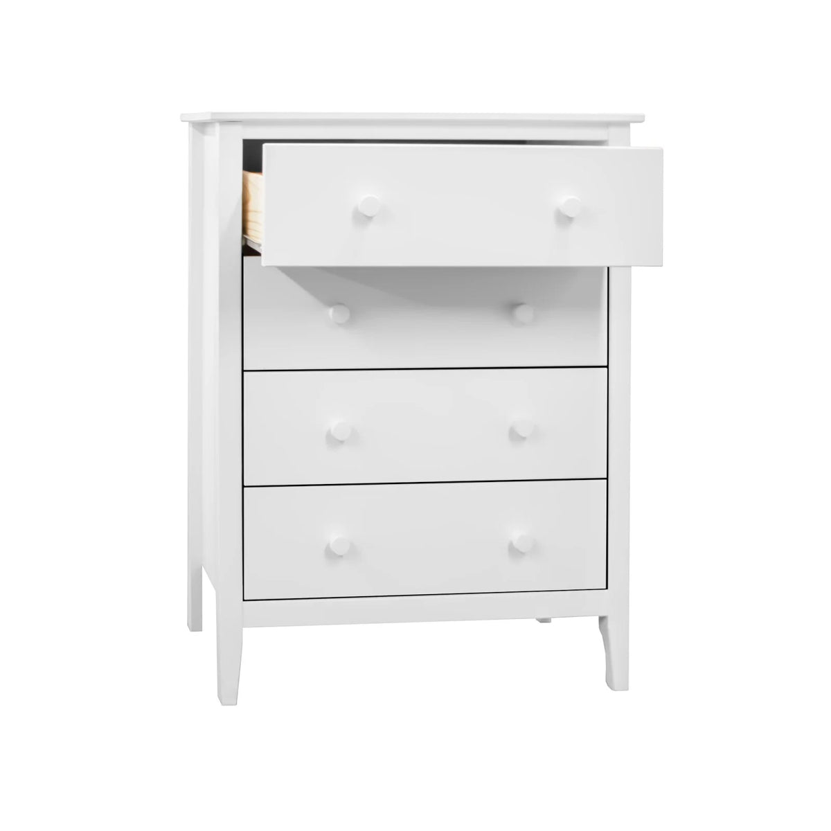 Adeptus Solid Wood Easy Pieces 4 Drawer Chest of Drawers - White