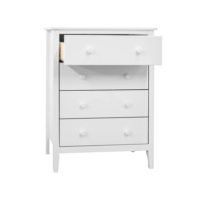 Adeptus Solid Wood Easy Pieces 4 Drawer Chest of Drawers - White