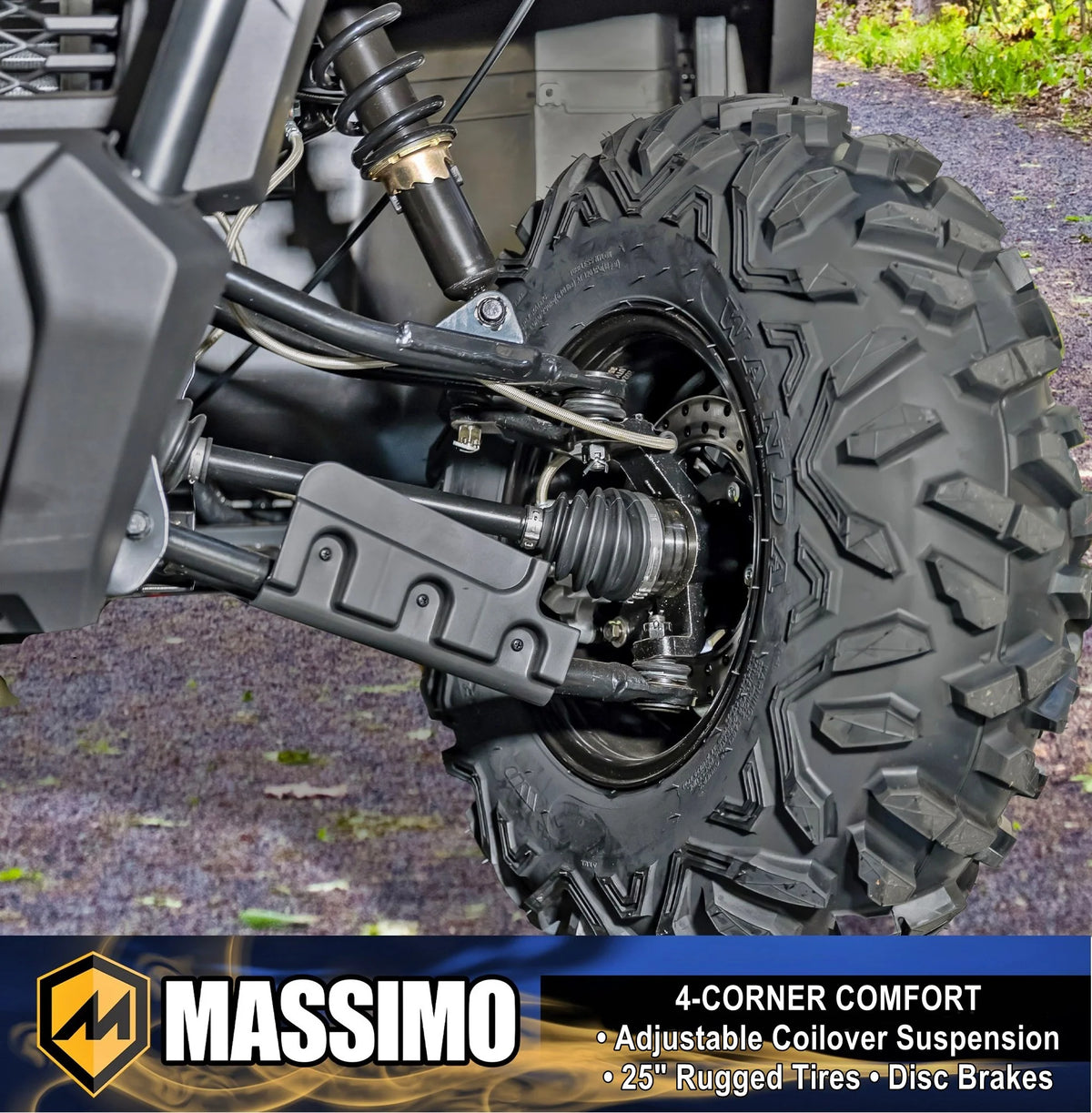 Massimo Buck 450 Side by Side UTV, EFI, 4 Stroke, 325cc, 25.5 HP, 4X4, 3000lb Winch - Red