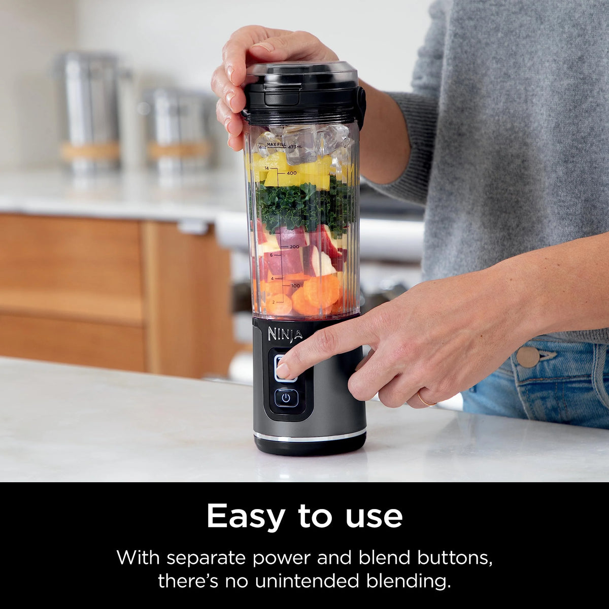 Ninja Blast Portable Blender, Cordless, 18oz. Vessel, Personal Blender for Shakes & Smoothies, BPA Free, Leakproof Lid & Sip Spout, USB-C Rechargeable, Dishwasher Safe Parts, Metallic Purple,