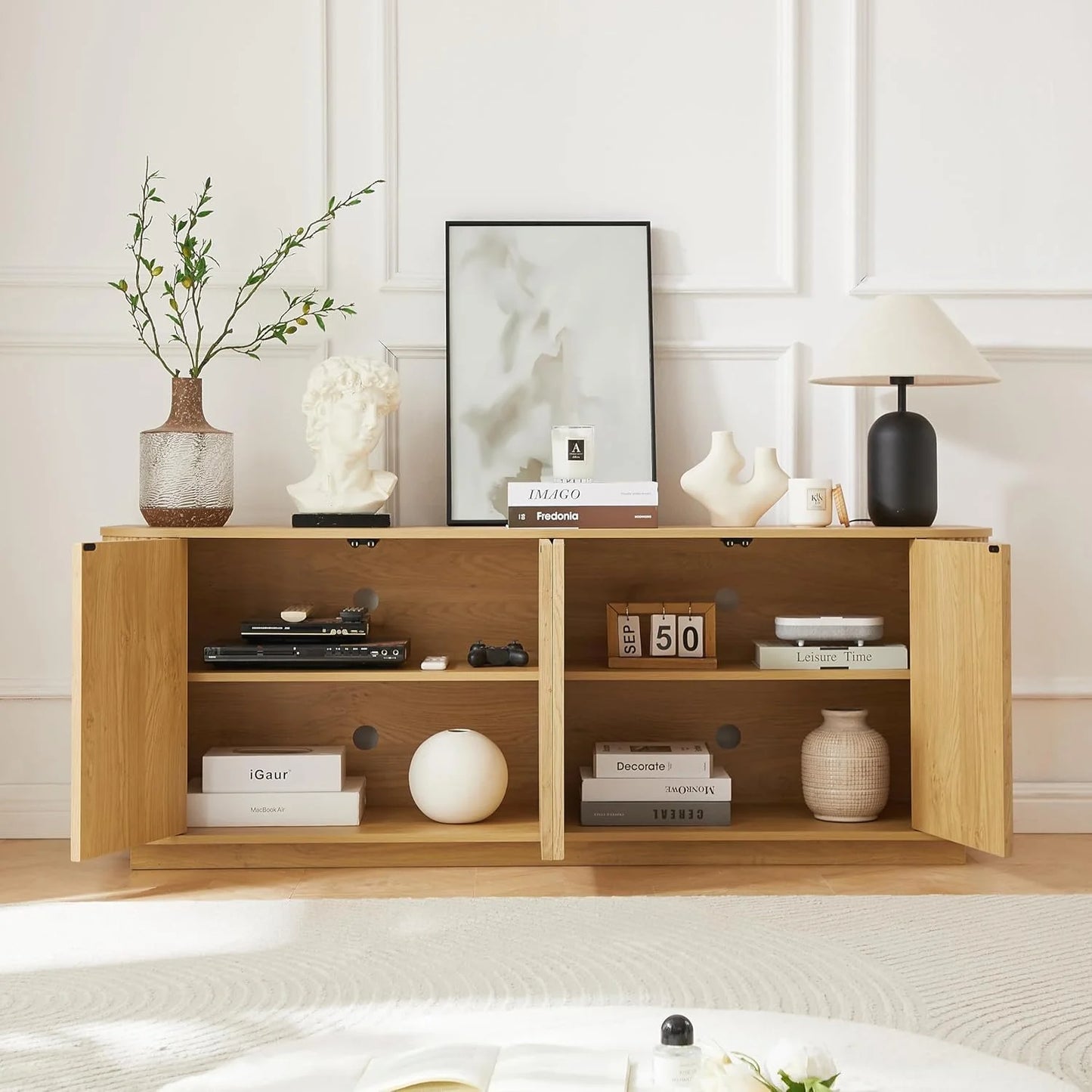 TV Stand, Modern Entertainment Center for TVs Up to 75 inch
