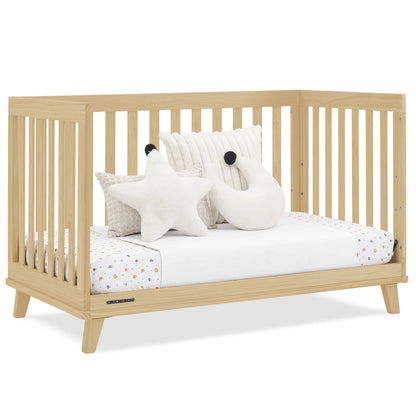 Delta Children Frankie 4-in-1 Convertible Crib - Greenguard Gold Certified, Black with Natural