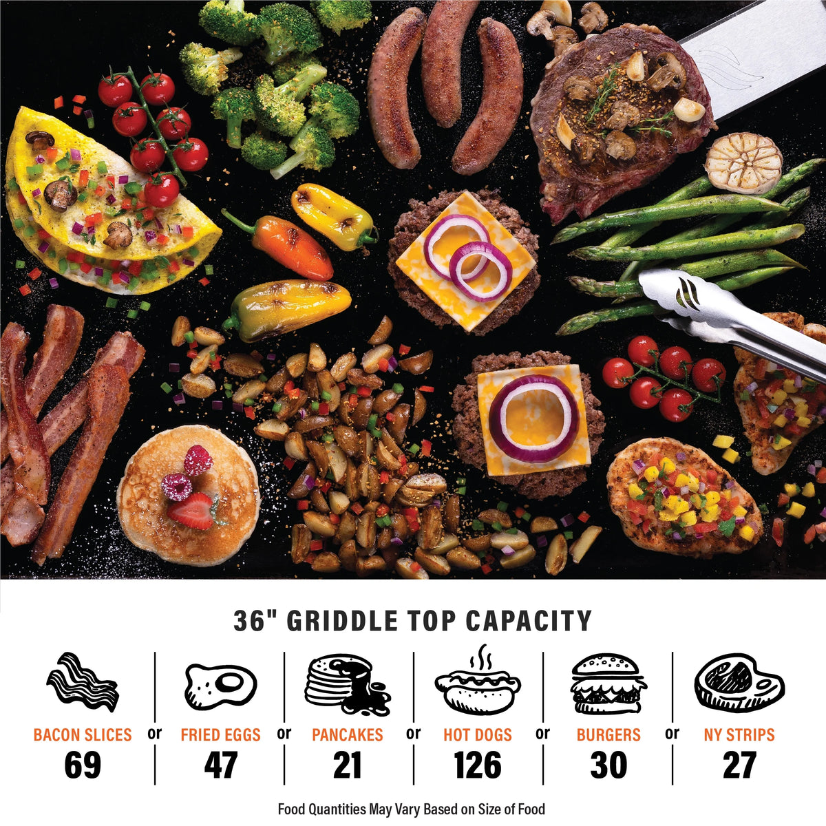 Blackstone Pro Series 4-Burner 36" Propane Omnivore Drop-in Outdoor Griddle with Hood
