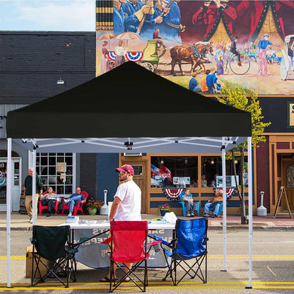 GVDV Canopy Tent, 10x10 ft Easy Pop up Outdoor Canopy Tent, Portable Straight Leg Gazebo Instant Canopy, Blue