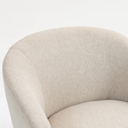 Mainstays Curved Textured Accent Chair, Beige