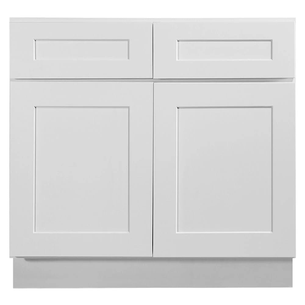 Design House 561407 Brookings Unassembled Shaker Base Kitchen Cabinet 36x34.5x24, White