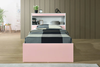 Hodedah Twin-Size Captain Bed with 3-Drawers and Headboard in White