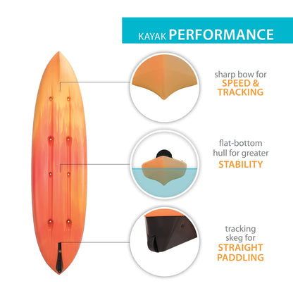 Lifetime Spitfire 12 ft Tandem Kayak, Sunset Fusion (90915)