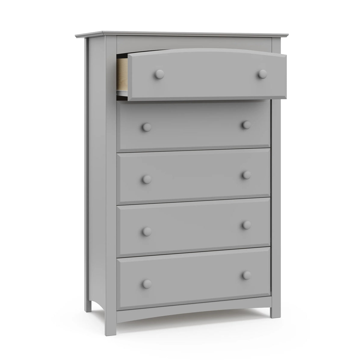 Storkcraft Kenton 5 Drawer Nursery Dresser, Pebble Gray