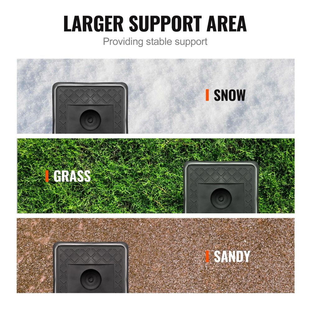 VEVOR Trailer Jack Block, 6000 lbs Capacity per RV Leveling Block, High-Quality Polypropylene RV Camper Stabilizer Blocks, RV Travel Accessories Use for Any Tongue Jack, Post, Foot, 5th Wheels, 4-Pack