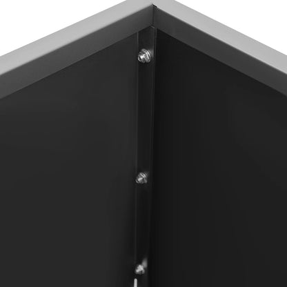 Indoor Outdoor Planter, Square Outdoor Planter For Both Indoor And Outdoor Use, For Gardens, Entrances, Patios Black Steel Square Cube Planter Box