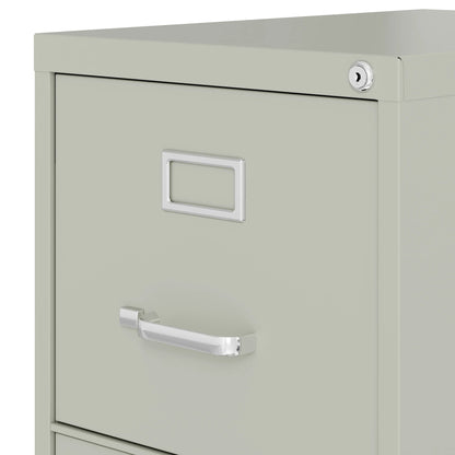 Hirsh 22" Deep 3 Drawer Letter Width Vertical File Cabinet, Commercial Grade, Gray