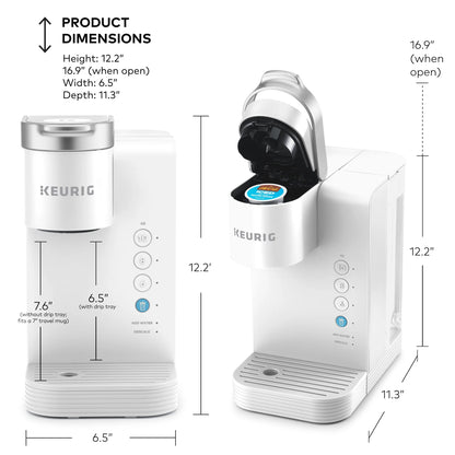 Keurig K-Iced Essentials Iced and Hot Single-Serve K-Cup Pod Coffee Maker, White