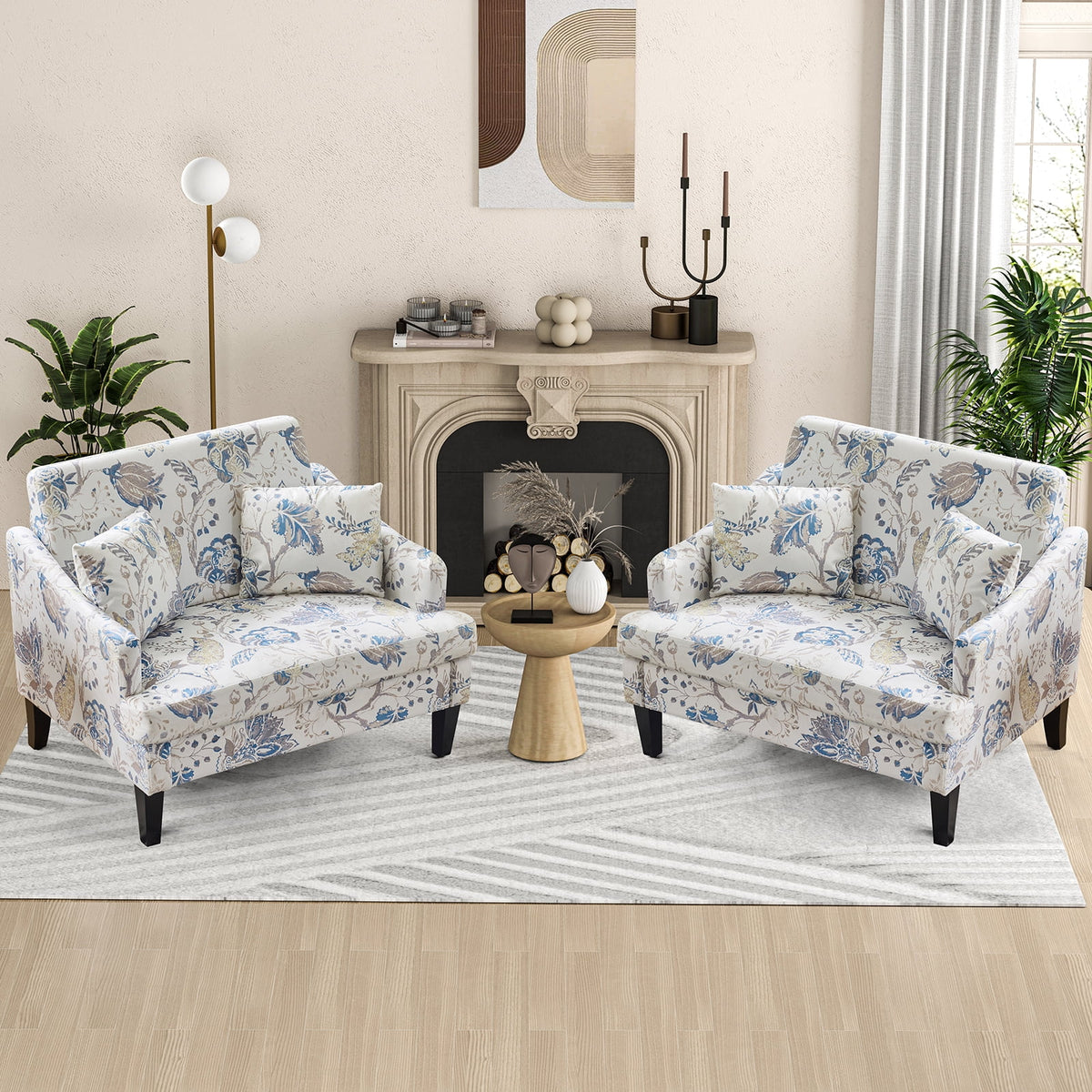Bezseller Oversized Accent Chair with High Back, Armchair for Living Room or Bedroom, Beige
