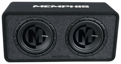 Memphis Audio PRXE12D2 1200w Dual 12" Subwoofers+Enclosure Box+Amplifier+Amp Kit