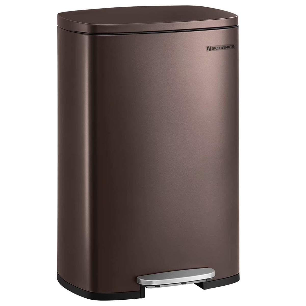 13 Gallon Stainless Steel Kitchen Trash Can, Garbage Can, Soft Close, White