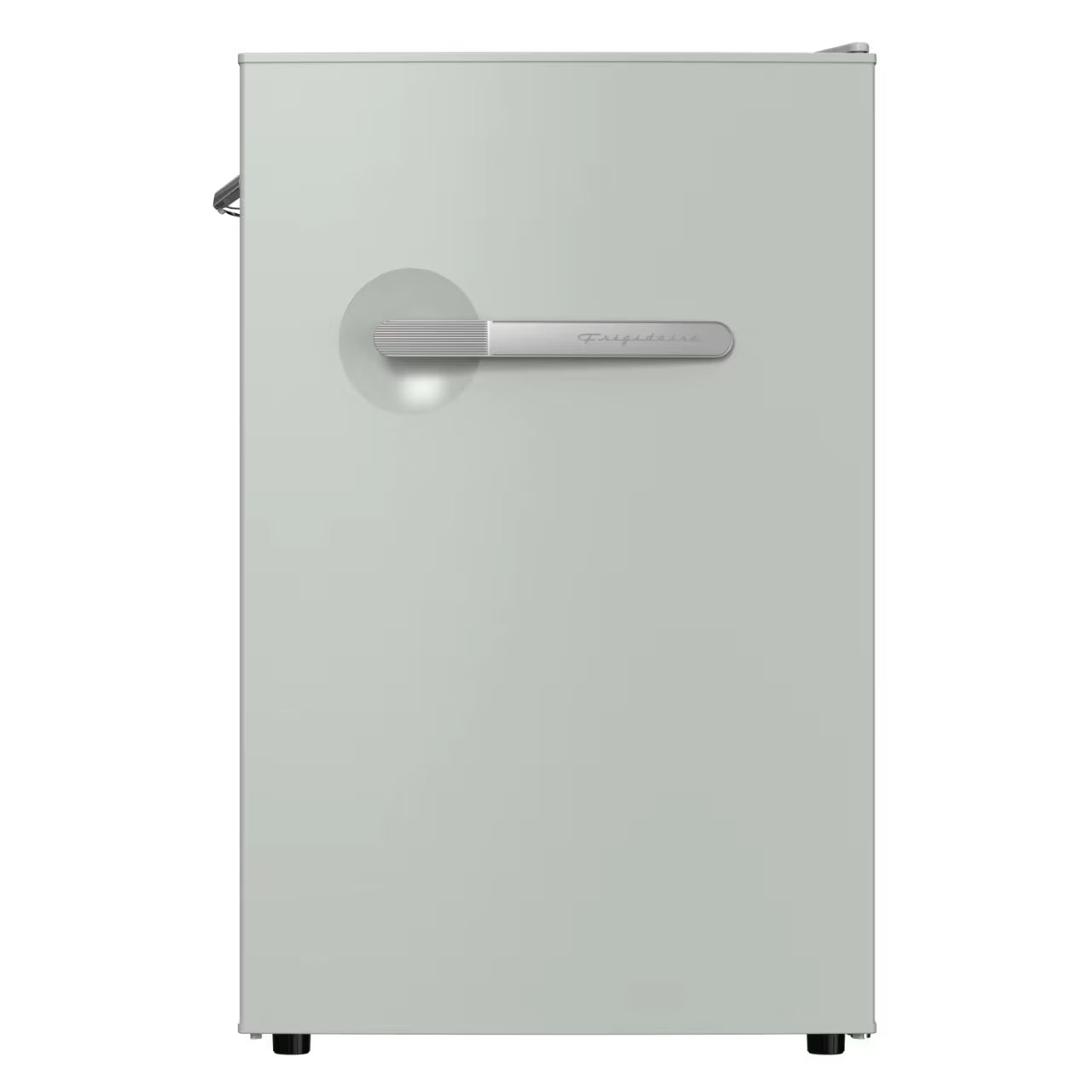 Frigidaire 4.5 cu. ft. retro compact fridge built-in side bottle opener W: 21.65" x L: 22.24" X H: 32.91" (Azure)