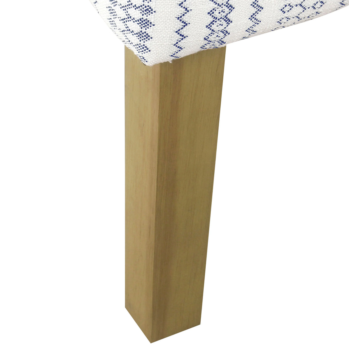 HomePop Classic Swoop Accent Chair - Blue and White Damask