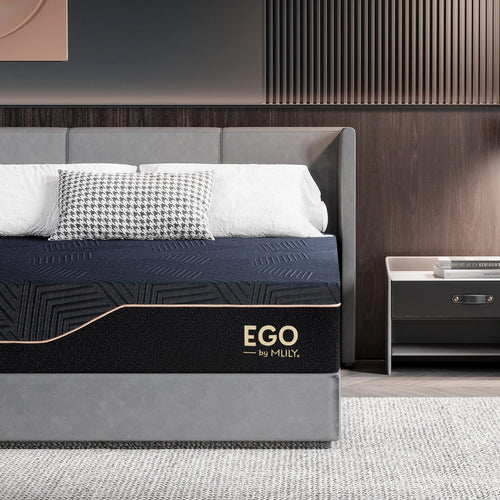 MLILY Ego Black 14 inch Queen Mattress, Cooling Gel Memory Foam Mattress in a box, Queen, Medium