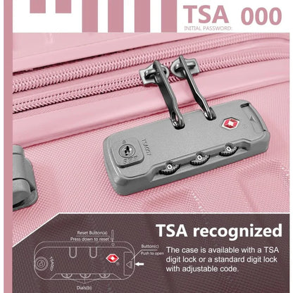 Luggage Sets 6 Piece with Duffel Bags, Hardside Expandable Suitcases with Spinner Wheels TSA Lock, Cream