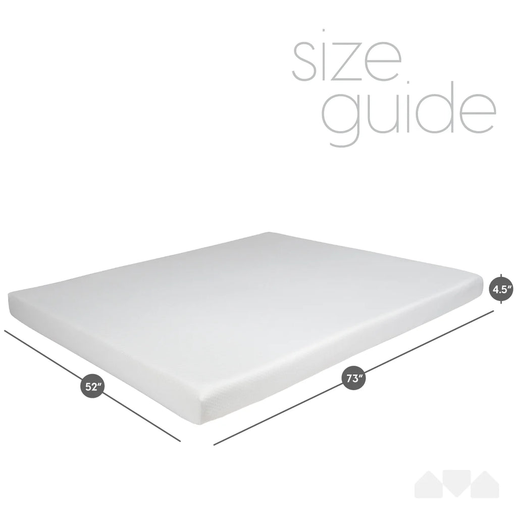 4.5-Inch Memory Foam Replacement Mattress for Full Size Sleeper Sofa and Couch Beds (Sofa Not Included) - Full