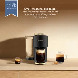 Nespresso Limited-Edition Vertuo Pop Coffee and Espresso Maker by Breville, Matte Black Gold