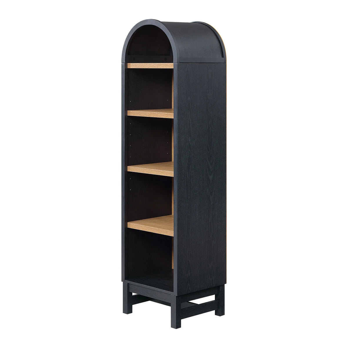 Better Homes & Gardens Juliet Narrow Arch Bookcase, Rich Black and Light Honey
